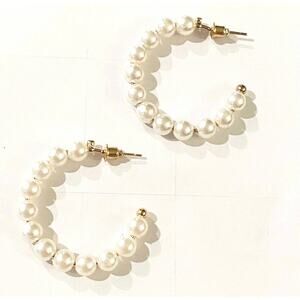 Pearl Hoop Earrings